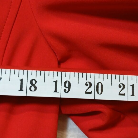 JONES NEW YORK WOMEN'S 3/4 LENGTH RED LONG SLEEVES ZIP UP COAT - Picture 5 of 8